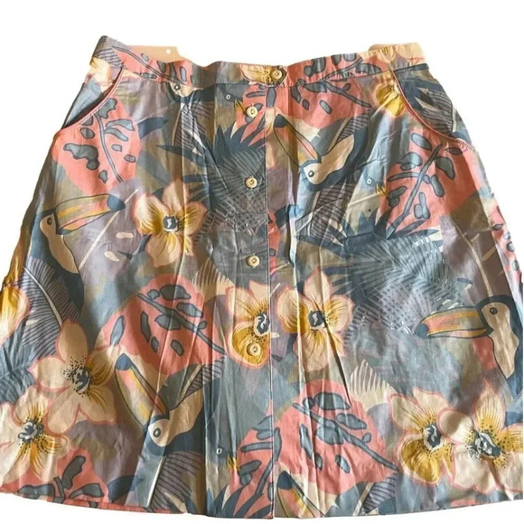Vintage David Smith blue liberty floral button down skort size 20 - Picture 2 of 10